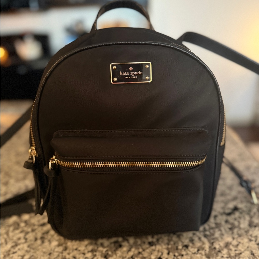Kate Spade Black Nylon Backpack